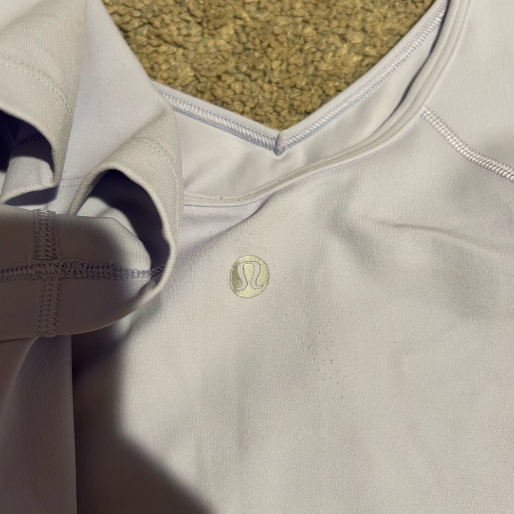 lululemon athletica Soft Gray Short Sleeve Top - Picture 4 of 5